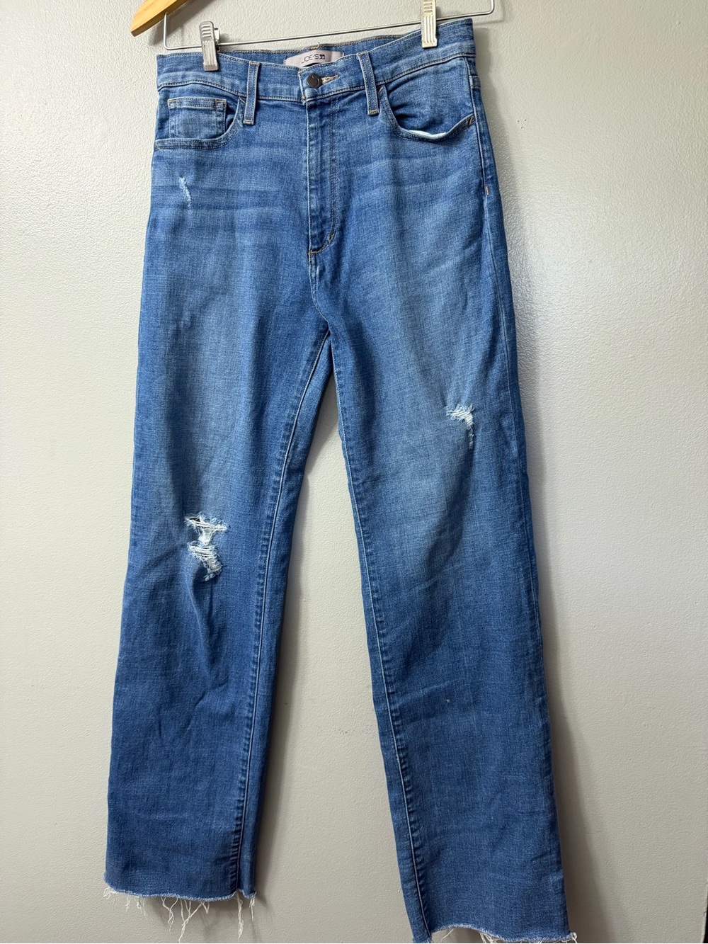 Joes Straight-Leg high waist raw hem Jeans 27